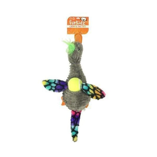 FurKidz Carnival Duck with Tennis Ball Body Dog Toy